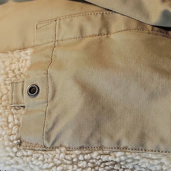 VINTAGE 90'S AMERICAN EAGLE Full Zip Tan Men's Jacket XL/TG - Picture 8 of 13